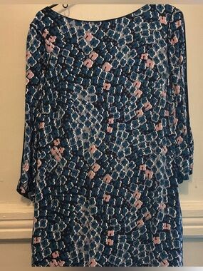 Boden Blue and Pink Patterned Dress